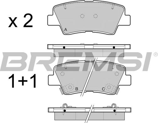 Bremsi BP3471 - Brake Pad Set, disc brake www.avaruosad.ee