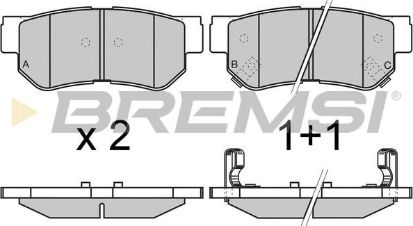 Bremsi BP2966 - Brake Pad Set, disc brake www.avaruosad.ee