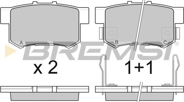 Bremsi BP2750 - Bremžu uzliku kompl., Disku bremzes www.avaruosad.ee