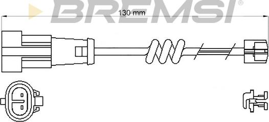 Bremsi WI0714 - Warning Contact, brake pad wear www.avaruosad.ee
