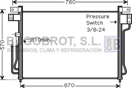 BUGOBROT 62-DN5299 - Condenser, air conditioning www.avaruosad.ee