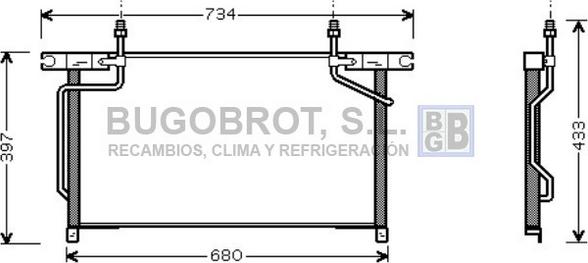 BUGOBROT 62-DN5213 - Condenser, air conditioning www.avaruosad.ee