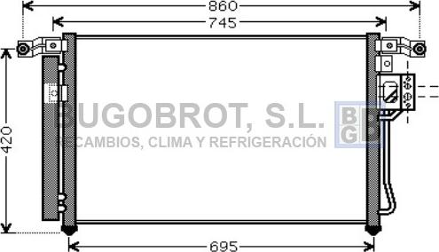 BUGOBROT 62-HY5176 - Condenser, air conditioning www.avaruosad.ee