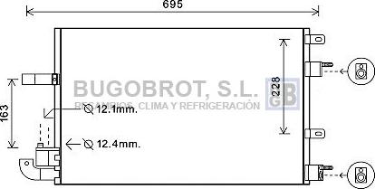 BUGOBROT 62-JR5050 - Condenser, air conditioning www.avaruosad.ee
