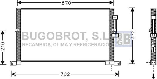 BUGOBROT 62-JR5032 - Condenser, air conditioning www.avaruosad.ee