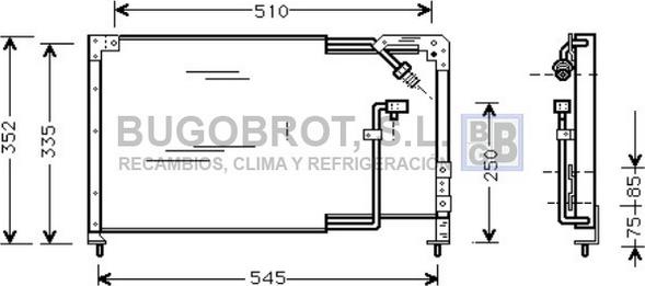 BUGOBROT 62-MZ5145 - Condenser, air conditioning www.avaruosad.ee