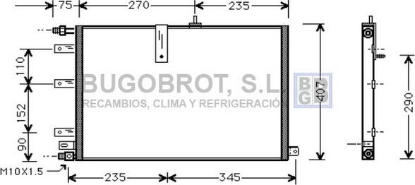 BUGOBROT 62-SB5038 - Kondensor, klimatanläggning www.avaruosad.ee