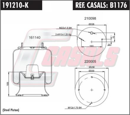Casals B1176 - Boot, air suspension www.avaruosad.ee