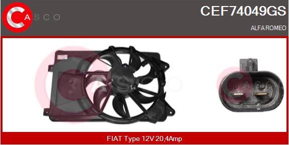 Casco CEF74049GS - Electric Motor, radiator fan www.avaruosad.ee