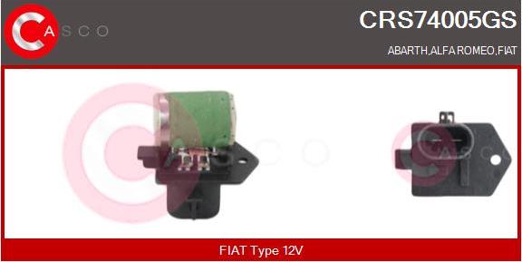 Casco CRS74005GS - Pre-resistor, electro motor radiator fan www.avaruosad.ee