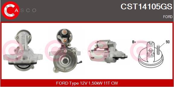 Casco CST14105GS - Démarreur www.avaruosad.ee