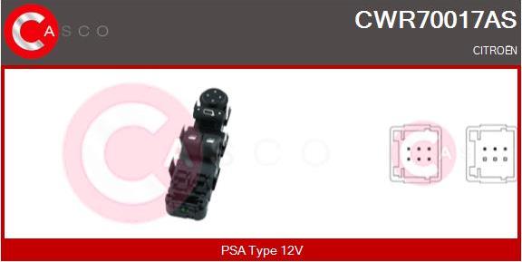 Casco CWR70017AS - Switch, window regulator www.avaruosad.ee