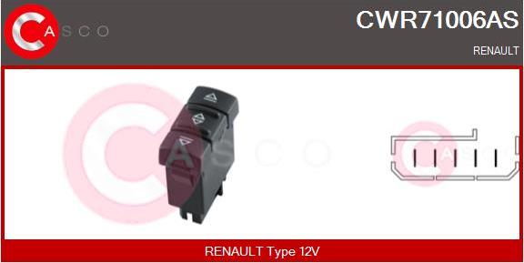 Casco CWR71006AS - Switch, window regulator www.avaruosad.ee