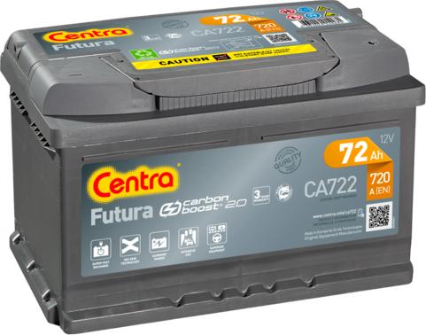 CENTRA CA722 - Стартерная аккумуляторная батарея, АКБ www.avaruosad.ee