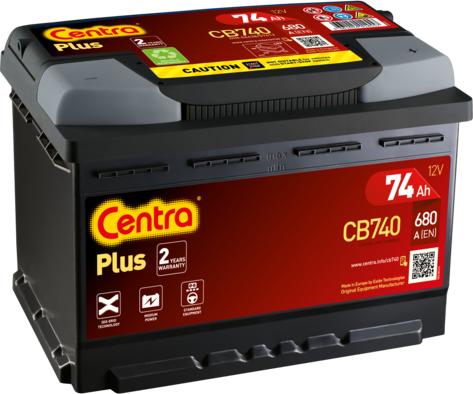 CENTRA CB740 - Стартерная аккумуляторная батарея, АКБ www.avaruosad.ee