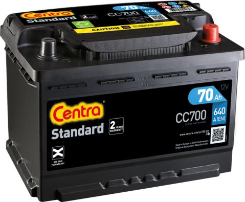 CENTRA CC700 - Стартерная аккумуляторная батарея, АКБ www.avaruosad.ee