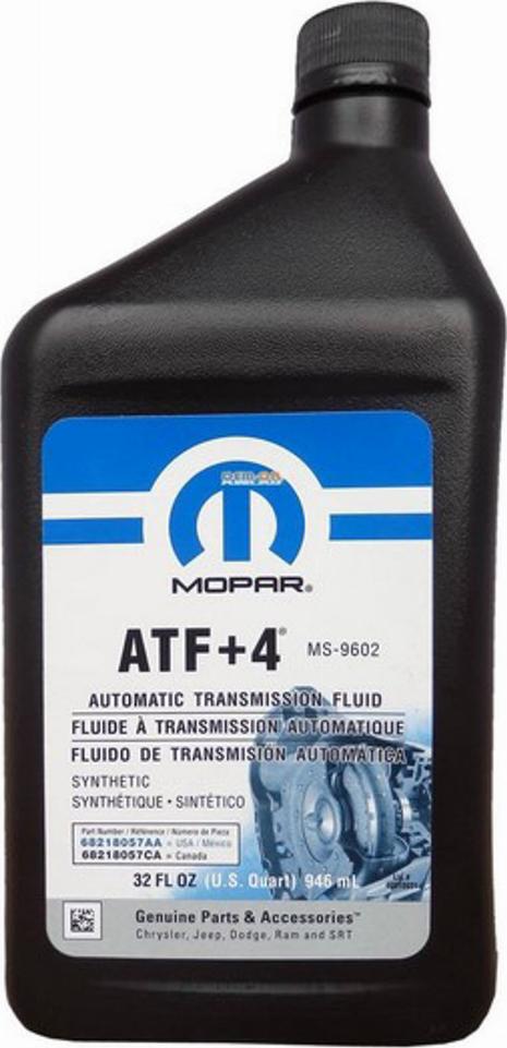 Chrysler 68218057AA - Manual Transmission Oil www.avaruosad.ee