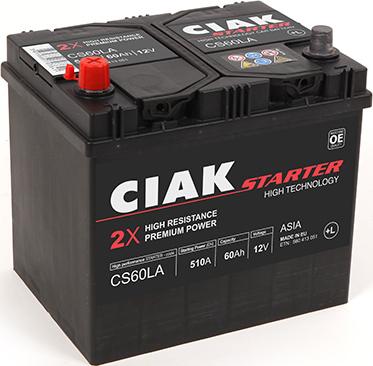 CIAKStarter CS60LA - Starter Battery www.avaruosad.ee