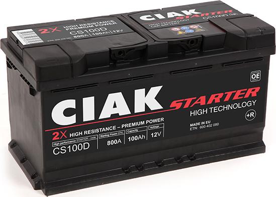 CIAKStarter CS100D - Starter Battery www.avaruosad.ee