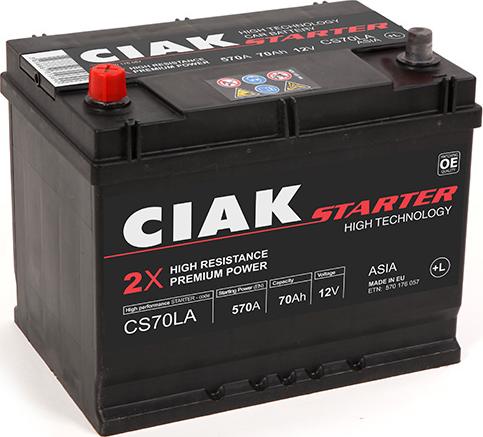 CIAKStarter CS70LA - Starter Battery www.avaruosad.ee