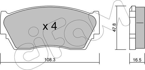 Cifam 822-246-0 - Brake Pad Set, disc brake www.avaruosad.ee