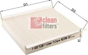 Clean Filters NC2348 - Filtrs, Salona telpas gaiss www.avaruosad.ee