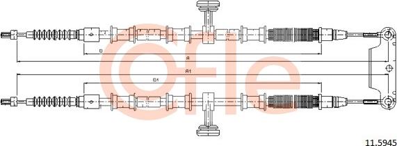 Cofle 11.5945 - Cable, parking brake www.avaruosad.ee