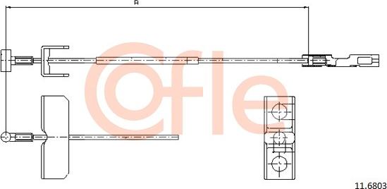 Cofle 11.6803 - Cable, parking brake www.avaruosad.ee