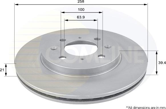 Comline ADC0557V - Disco de freno www.avaruosad.ee
