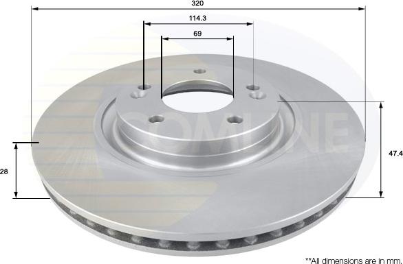 Comline ADC2412V - Disco de freno www.avaruosad.ee