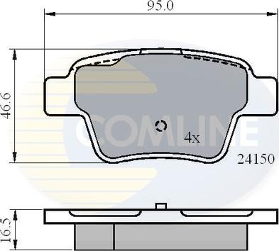 Comline CBP01658 - Bremžu uzliku kompl., Disku bremzes www.avaruosad.ee