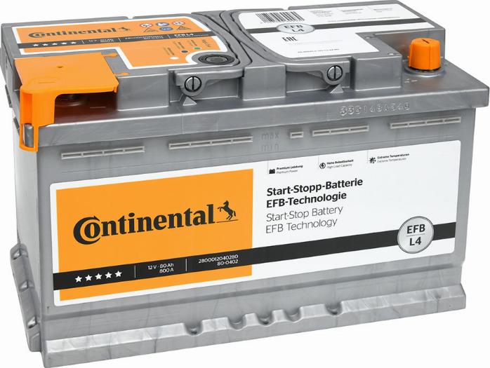 Continental 2800012040280 - Стартерная аккумуляторная батарея, АКБ www.avaruosad.ee