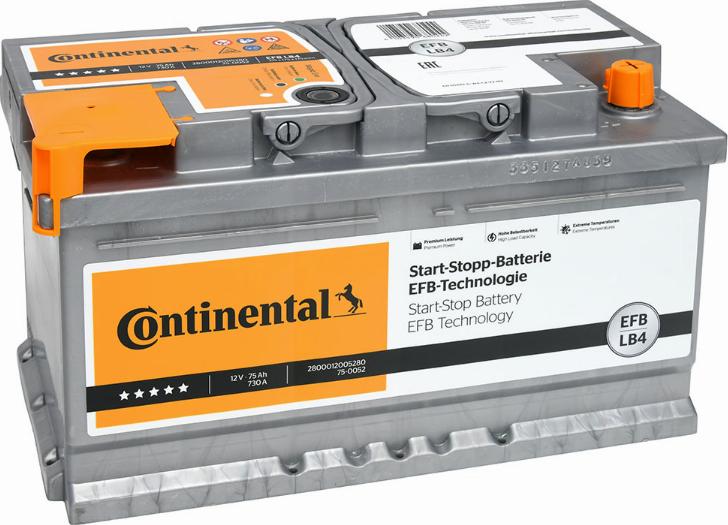Continental 2800012005280 - Стартерная аккумуляторная батарея, АКБ www.avaruosad.ee