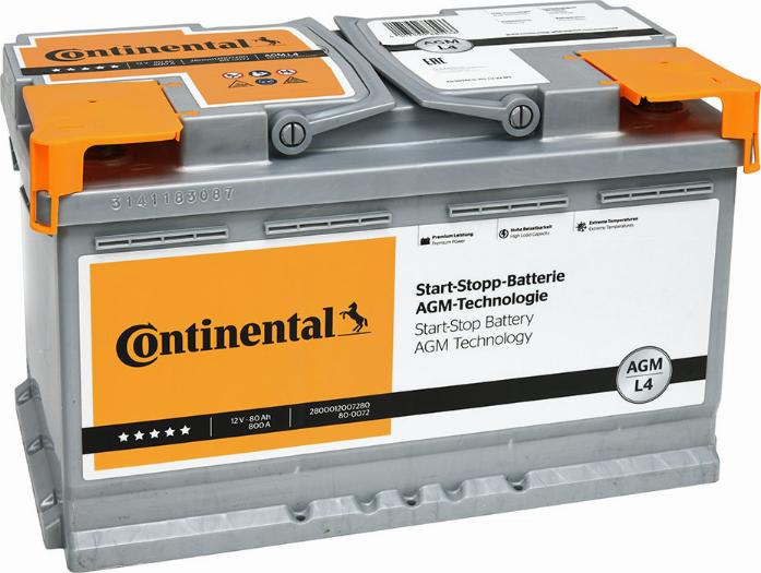 Continental 2800012007280 - Starter Battery www.avaruosad.ee