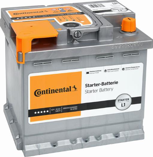 Continental 2800012019280 - Starter Battery www.avaruosad.ee