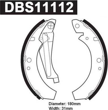 Danaher DBS11112 - Brake Set, drum brakes www.avaruosad.ee