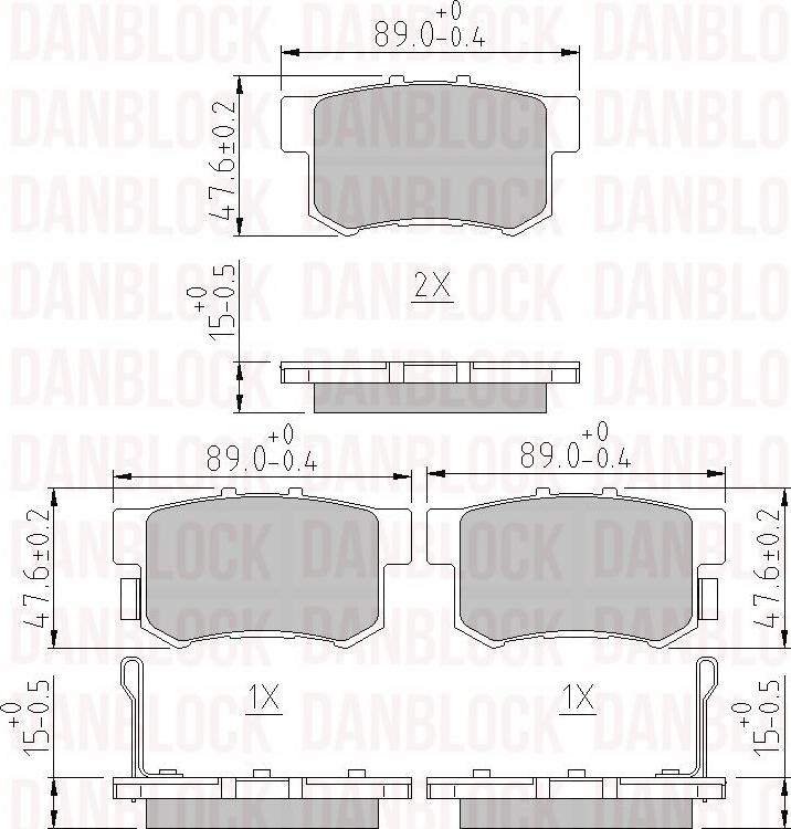 DAN-BLOCK DB 510132 - Bremžu uzliku kompl., Disku bremzes www.avaruosad.ee