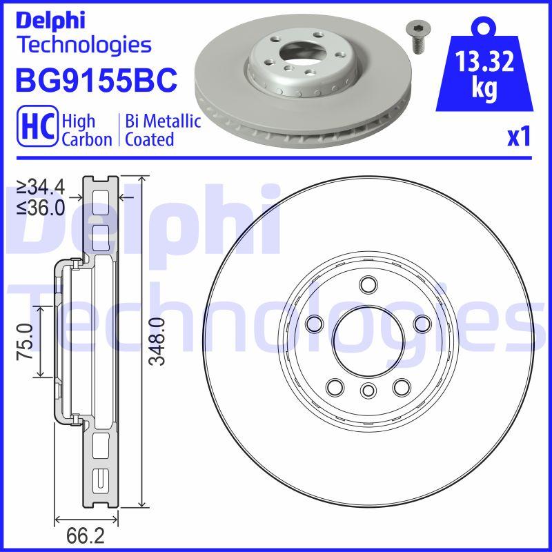 Delphi BG9155BC - Brake Disc www.avaruosad.ee