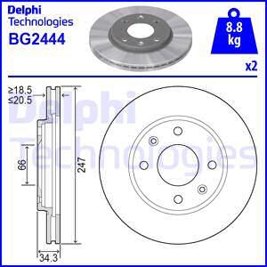 Delphi BG2444 - Brake Disc www.avaruosad.ee