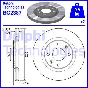 Delphi BG2387 - Brake Disc www.avaruosad.ee