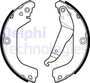 Delphi LS2123 - Jeu de mâchoires de frein www.avaruosad.ee
