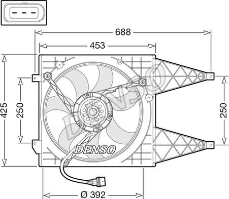 Denso DER32015 - Fan, radiator www.avaruosad.ee