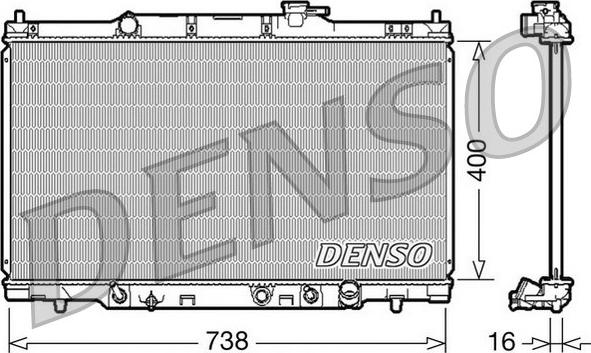 Denso DRM40012 - Радиатор, охлаждение двигателя www.avaruosad.ee