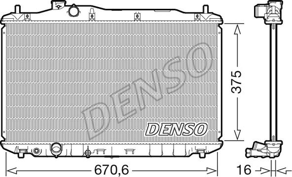 Denso DRM40105 - Radiaator,mootorijahutus www.avaruosad.ee