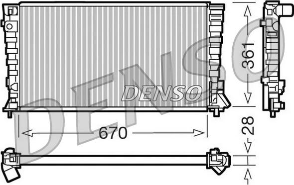 Denso DRM07020 - Radiator, engine cooling www.avaruosad.ee
