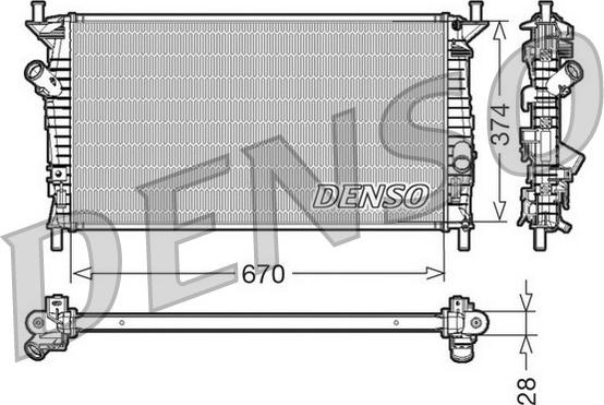 Denso DRM10074 - Radiators, Motora dzesēšanas sistēma www.avaruosad.ee