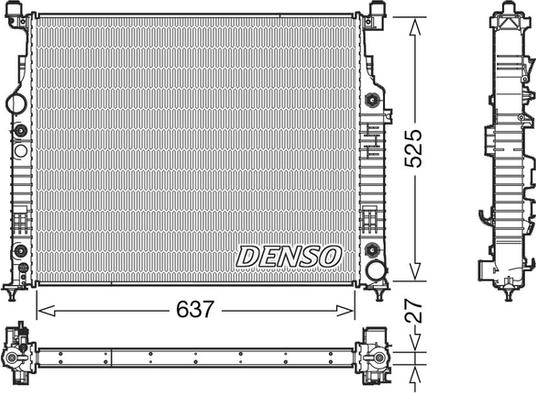 Denso DRM17056 - Radiaator,mootorijahutus www.avaruosad.ee
