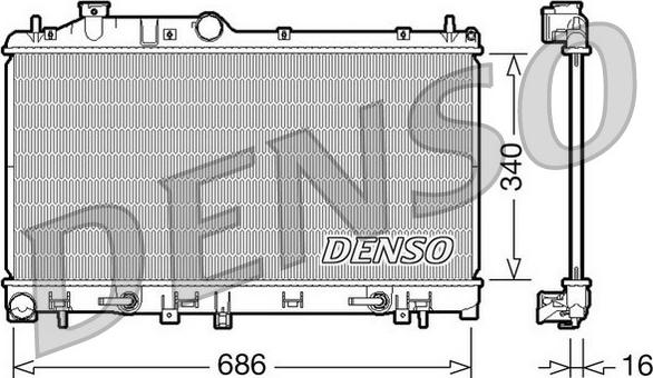 Denso DRM36009 - Radiaator,mootorijahutus www.avaruosad.ee