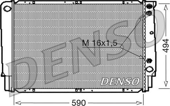 Denso DRM33053 - Радиатор, охлаждение двигателя www.avaruosad.ee