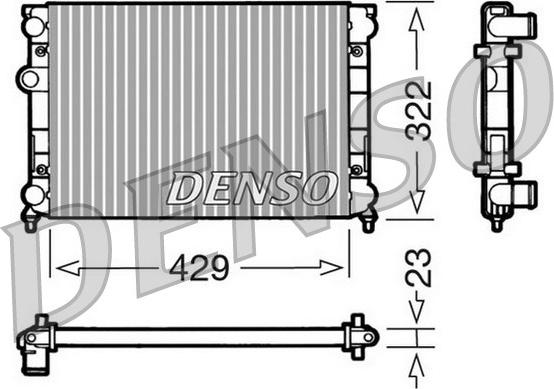 Denso DRM32007 - Jäähdytin,moottorin jäähdytys www.avaruosad.ee